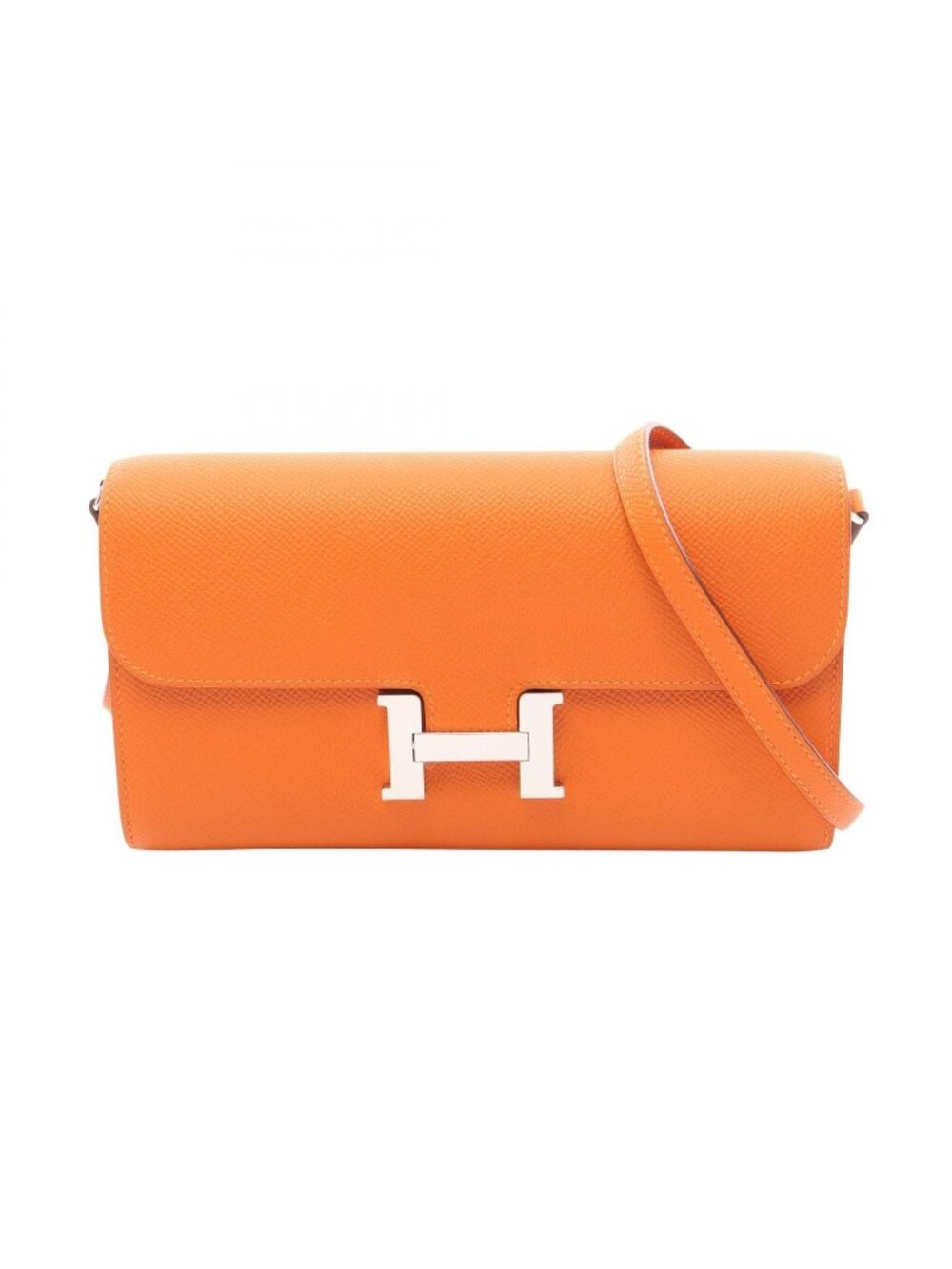 Hermes Shoulder Bag Constance Long to Go Orange Leather